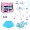 Princess Dress Up Toys, Jewelry Boutique Kit, 3 Color Skirts, Shoes, Crowns, Girls Toys for 3 4 5 6 Year Old view 2