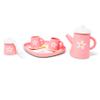 Jack Rabbit Creations 10-Piece Pink Silicone Tea Set BPA Free, Food Grade, Dishwasher Safe Girls Pretend Tea Party Set Birthday, Ages 3+ view 1