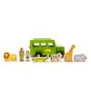 Jack Rabbit Creations- Magnetic Safari Eco Rover Truck- 8 Piece Wooden Playset- Includes Lion, Alligator, Zebra, Giraffe, Elephant and Park Rangers- Motor Skills Toy- Toddlers 3+ view 1