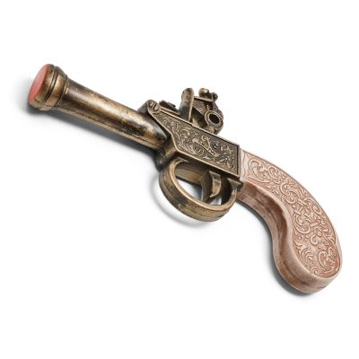 1798 English Flintlock Pistol Replica  Foam Construction, Decorative and Safe for Reenactments, Cosplay, Halloween