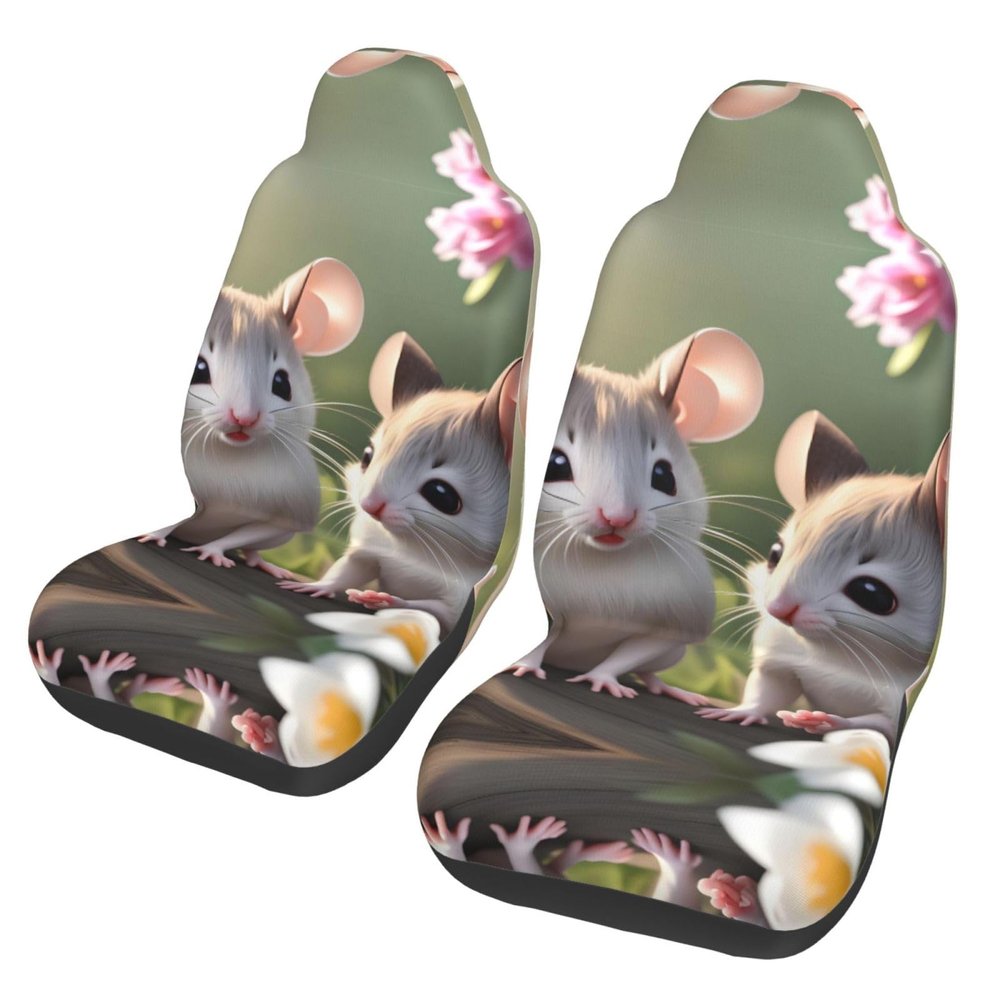 WZYCWBCar Seat Protectors, Car Seat Covers (2 Pack), Protect Sedan, SUV, Truck, Van, Bus, Ferry Seats Cleaning Cute Animals Pattern