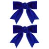3" Velvet Royal Blue Hair Bows Small Cute Velvet Ribbon Alligator Hair Clips Barrettes Hairpins Wedding Prom Party Dress Decor Accessory for Little Teen Toddler Flower Girls Kids view 1