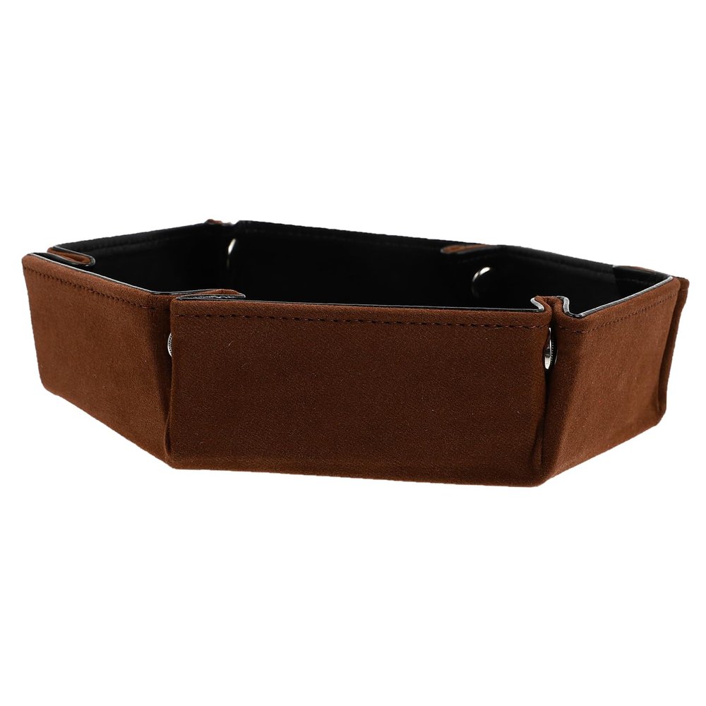 Alasum Foldable Pu Leather Desktop Dice Tray Hexagonal Storage Organizer for Games and Stylish Dice Storage Case for Easy Use and Travel