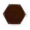 Alasum Foldable Pu Leather Desktop Dice Tray Hexagonal Storage Organizer for Games and Stylish Dice Storage Case for Easy Use and Travel view 4
