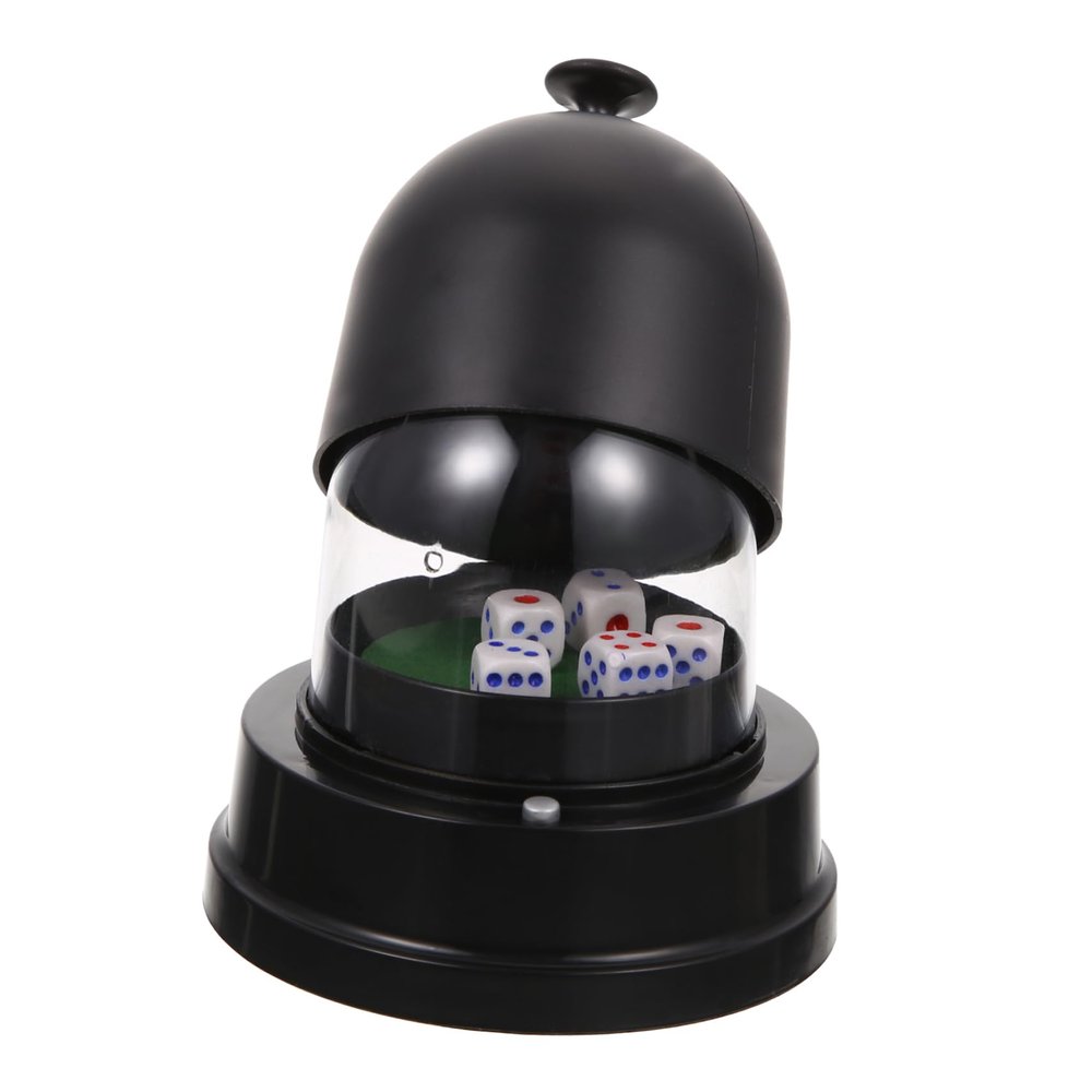 Alasum Electric Dice Cup with Dice Automatic Shaking Cup for Party Games Bar Use and Family Gatherings Lightweight Material Easy to Carry and Store