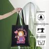 WZMPA Funny Killer Doll Canvas Tote Bag Murderous Toy Fans Gift Toys Before Boys Shoulder Bag Evil Doll Merch (Toys Before -T BL) view 2