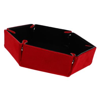 Alasum Pu Leather Foldable Storage Box Modern Dice Tray for Sundries Desktop Organizer for Keys Jewelry and Items Elegant for Table Games and Home Decor