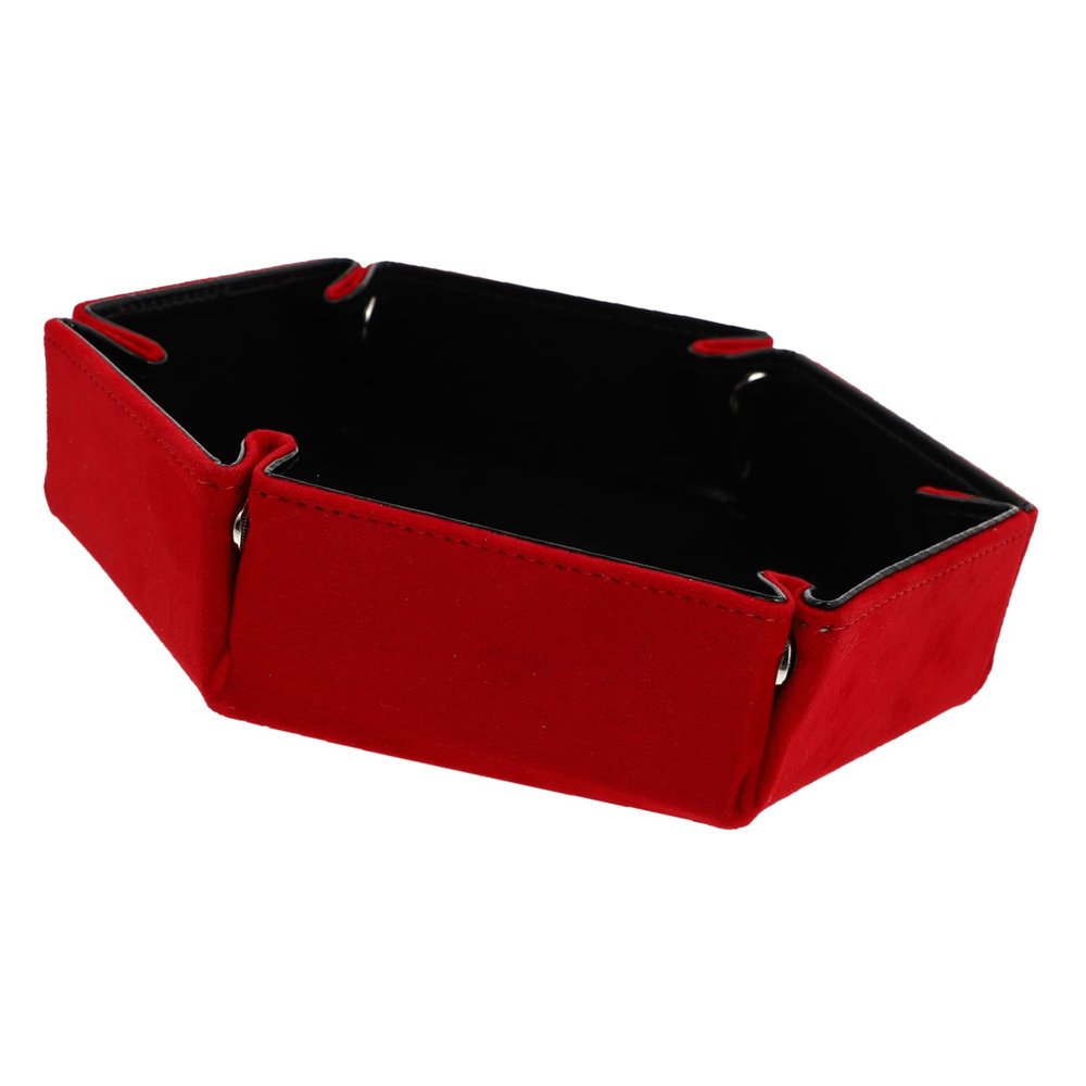 Alasum Pu Leather Foldable Storage Box Modern Dice Tray for Sundries Desktop Organizer for Keys Jewelry and Items Elegant for Table Games and Home Decor