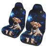 WZYCWBCar Seat Protectors, Car Seat Covers (2 Pack), Protect Sedan, SUV, Truck, Van, Bus, Ferry Seats Cleaning Puppy Blue Rose Pattern view 1