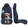 WZYCWBCar Seat Protectors, Car Seat Covers (2 Pack), Protect Sedan, SUV, Truck, Van, Bus, Ferry Seats Cleaning Puppy Blue Rose Pattern view 3