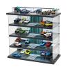 Display Case Compatible with Hot Wheels Garage & Matchbox Cars with LED Light 1/64 Scale Diecast Toy Cars Storage Case 5 Level Holds Max 75 Cars Storage Case for Hot Wheels Garage Gifts for Collector view 1