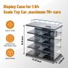 Display Case Compatible with Hot Wheels Garage & Matchbox Cars with LED Light 1/64 Scale Diecast Toy Cars Storage Case 5 Level Holds Max 75 Cars Storage Case for Hot Wheels Garage Gifts for Collector view 2