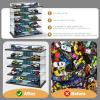 Display Case Compatible with Hot Wheels Garage & Matchbox Cars with LED Light 1/64 Scale Diecast Toy Cars Storage Case 5 Level Holds Max 75 Cars Storage Case for Hot Wheels Garage Gifts for Collector view 3