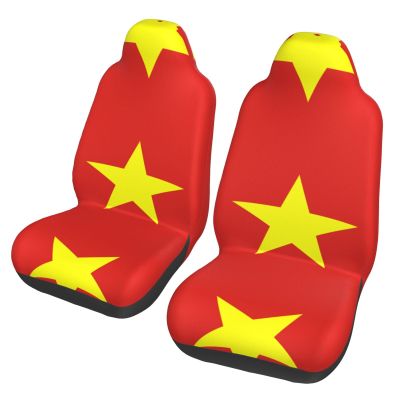 WZYCWBCar Seat Protectors, Car Seat Covers (2 Pack), Protect Sedan, SUV, Truck, Van, Bus, Ferry Seats Cleaning Vietnamese Flag Pattern