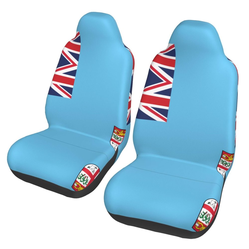 WZYCWBCar Seat Protectors, Car Seat Covers (2 Pack), Protect Sedan, SUV, Truck, Van, Bus, Ferry Seats Cleaning Fiji Flag Pattern