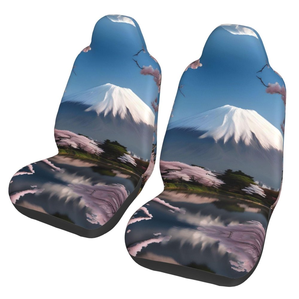 WZYCWBCar Seat Protectors, Car Seat Covers (2 Pack), Protect Sedan, SUV, Truck, Van, Bus, Ferry Seats Cleaning Mt. Fuji in Early Spring Pattern