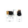15MM Full Metal Gearbox Gear Stepper Stepping electronic starter 2-phase 4-wire 20 Ohms 18 Degree D-shaft for Robot Toy view 4