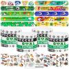 Alomois 60PCs Soccer Party Favor Soccer Silicone Bracelet Soccer Slap Bracelet Tattoos for Sports Themed Birthday Party Decor Goodie Bag Fillers(Soccer) view 1