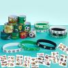 Alomois 60PCs Soccer Party Favor Soccer Silicone Bracelet Soccer Slap Bracelet Tattoos for Sports Themed Birthday Party Decor Goodie Bag Fillers(Soccer) view 3