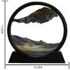 12 Inch Moving Sand Art Photo Round Glass 3D Deep Sea Sand Landscape Motion Display Sand Frame (Color: H) (F) view 2