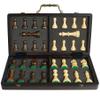 18.5" Wooden Chess Set with Handle,Chess Sets for Adults Kids Portable Folding Board Games with 4.5" King 2 Extra Queens,Handmade Weighted Large Pieces with Storage Slots view 4