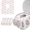 ZHOMA 20 Pack Toilet Seat Covers Disposable for Bathroom, Extra Large XL Size Waterproof Covers for Toddler Potty Training, Individually Wrapped Portable for Adults Kids Travel Trip Airplane -Rainbow view 1