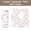 ZHOMA 20 Pack Toilet Seat Covers Disposable for Bathroom, Extra Large XL Size Waterproof Covers for Toddler Potty Training, Individually Wrapped Portable for Adults Kids Travel Trip Airplane -Rainbow view 2