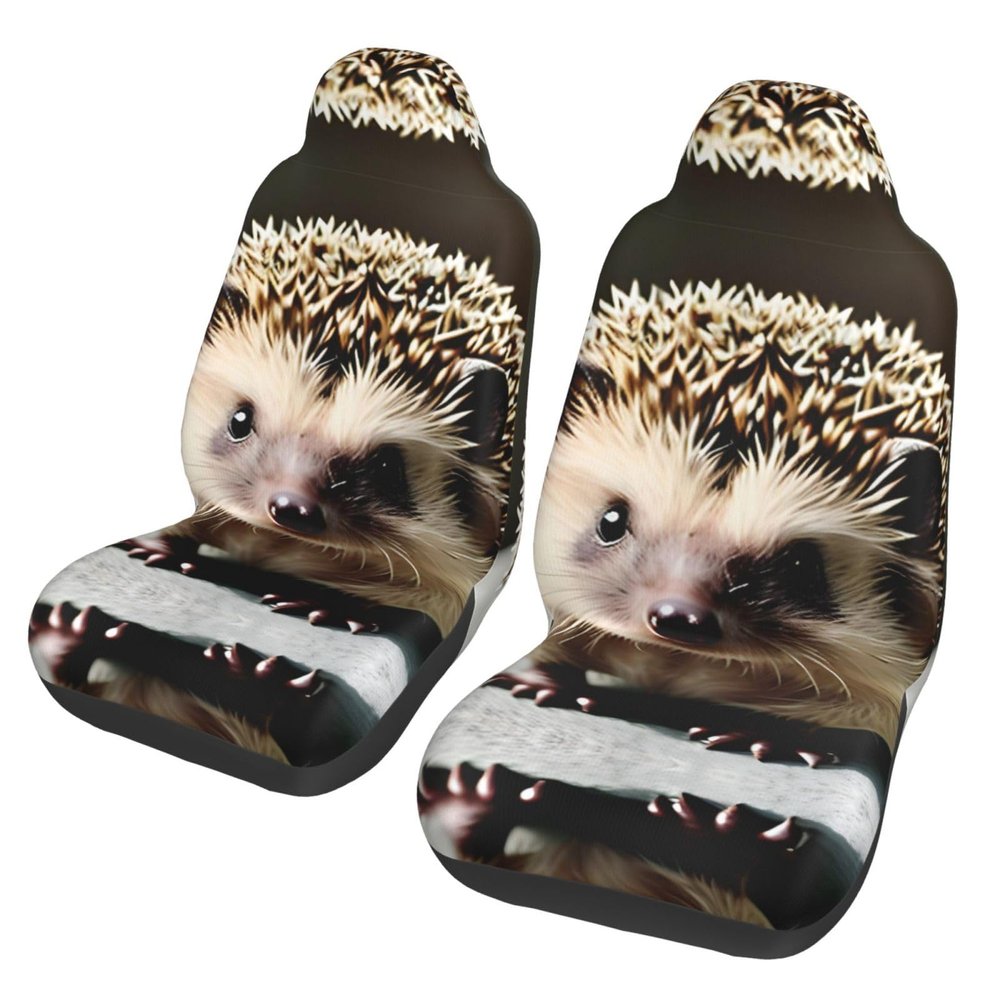 WZYCWBCar Seat Protectors, Car Seat Covers (2 Pack), Protect Sedan, SUV, Truck, Van, Bus, Ferry Seats Cleaning Cute Hedgehog Pattern