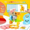 Vaiheng Toys for Toddlers 1-3, Montessori Toys for 1 2 3 Year Old Boys & Girls, Toy Age 2-4 0-2 Kids Baby, 1 2 3 Year Old Girls Boys Gifts, Wooden Animal Blocks Stacking Education Puzzles Toy view 3