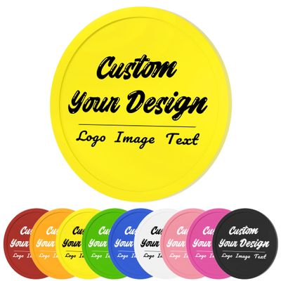 100 Pack Custom Poker Chips, Personalized Your Own Logo/ Image/Text on Chip, Double Sided Full Color Print Custom Drink Chips, Good for Casino Night, Bar Drink Token and Bachelor Party (Yellow)