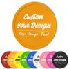 100 Pack Custom Poker Chips, Personalized Your Own Logo/ Image/Text on Chip, Double Sided Full Color Print Custom Drink Chips, Good for Casino Night, Bar Drink Token and Bachelor Party (Orange) view 1