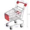 HAICHEN TEC Bird Toys Mini Shopping Cart Trolley Bird Parrot Pet Intelligence Growth Utility Cart Mode Storage Decoration Toys (Red) view 2