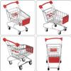 HAICHEN TEC Bird Toys Mini Shopping Cart Trolley Bird Parrot Pet Intelligence Growth Utility Cart Mode Storage Decoration Toys (Red) view 3