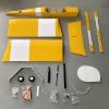 F077 58inches Fixed Wing Balsa Wood Gasoline RC Model Airplane-ARF Version (Yellow) view 2
