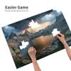 MA6GE8DE Thunderstorms & Lakes Wooden Puzzles for Adults 1000 Pieces,Exquisite Scenery Photography Modern Art Puzzle,Relax Yourself,Puzzles Suitable for Entertaining with Family During Holidays view 4