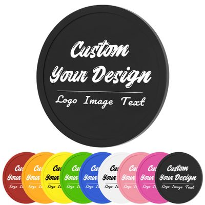 100 Pack Custom Poker Chips, Personalized Your Own Logo/ Image/Text on Chip, Double Sided Full Color Print Custom Drink Chips, Good for Casino Night, Bar Drink Token and Bachelor Party (Black)