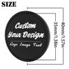 100 Pack Custom Poker Chips, Personalized Your Own Logo/ Image/Text on Chip, Double Sided Full Color Print Custom Drink Chips, Good for Casino Night, Bar Drink Token and Bachelor Party (Black) view 2
