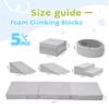 Elftopia Foam Climbing Blocks with Ball Pit & Stairs for Toddlers Aged 1-3 -Soft Playset for Indoor Crawling, Foam Playground Set for Baby to Active Playing Inside -(Balls NOT Included),Grey view 2