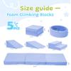Elftopia Foam Climbing Blocks with Ball Pit & Stairs for Toddlers Aged 1-3 -Soft Playset for Indoor Crawling, Foam Playground Set for Baby to Active Playing Inside -(Balls NOT Included),Light Blue view 2