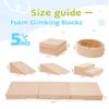 Elftopia Foam Climbing Blocks with Ball Pit & Stairs for Toddlers Aged 1-3 -Soft Playset for Indoor Crawling, Foam Playground Set for Baby to Active Playing Inside -(Balls NOT Included),Beige view 2