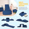 Elftopia Foam Climbing Blocks with Ball Pit & Stairs for Toddlers Aged 1-3 -Soft Playset for Indoor Crawling, Foam Playground Set for Baby to Active Playing Inside -(Balls NOT Included),Navy view 3
