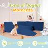 Elftopia Foam Climbing Blocks with Ball Pit & Stairs for Toddlers Aged 1-3 -Soft Playset for Indoor Crawling, Foam Playground Set for Baby to Active Playing Inside -(Balls NOT Included),Navy view 4