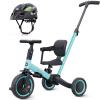 newyoo Toddler Tricycle with Helmet, Toddler Bike, Tricycles for 1-3 Year Olds, Kids Bike Helmet for 1-5 Year Olds, Blue view 1