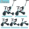 newyoo Toddler Tricycle with Helmet, Toddler Bike, Tricycles for 1-3 Year Olds, Kids Bike Helmet for 1-5 Year Olds, Blue view 2