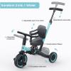 newyoo Toddler Tricycle with Helmet, Toddler Bike, Tricycles for 1-3 Year Olds, Kids Bike Helmet for 1-5 Year Olds, Blue view 3