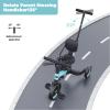 newyoo Toddler Tricycle with Helmet, Toddler Bike, Tricycles for 1-3 Year Olds, Kids Bike Helmet for 1-5 Year Olds, Blue view 4