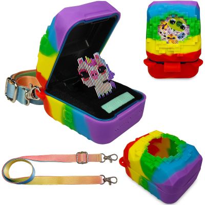 JCHPINE Silicone Cover Case for Bitzee Magicals Interactive Digital Pet and Case, Protective Skin Sleeve for Bitzee Magicals Virtual Electronic Pets Accessories (Multicolor)