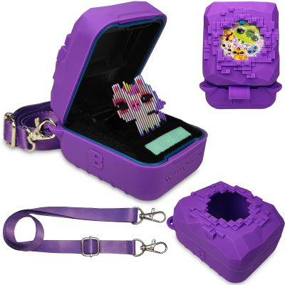 JCHPINE Silicone Cover Case for Bitzee Magicals Interactive Digital Pet and Case, Protective Skin Sleeve for Bitzee Magicals Virtual Electronic Pets Accessories (Purple)