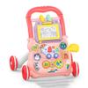 Sit to Stand Baby Learning Walker Toys with Activity Center, Early Learning Push Walker Walking Toys (Pink) view 1