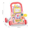 Sit to Stand Baby Learning Walker Toys with Activity Center, Early Learning Push Walker Walking Toys (Pink) view 3